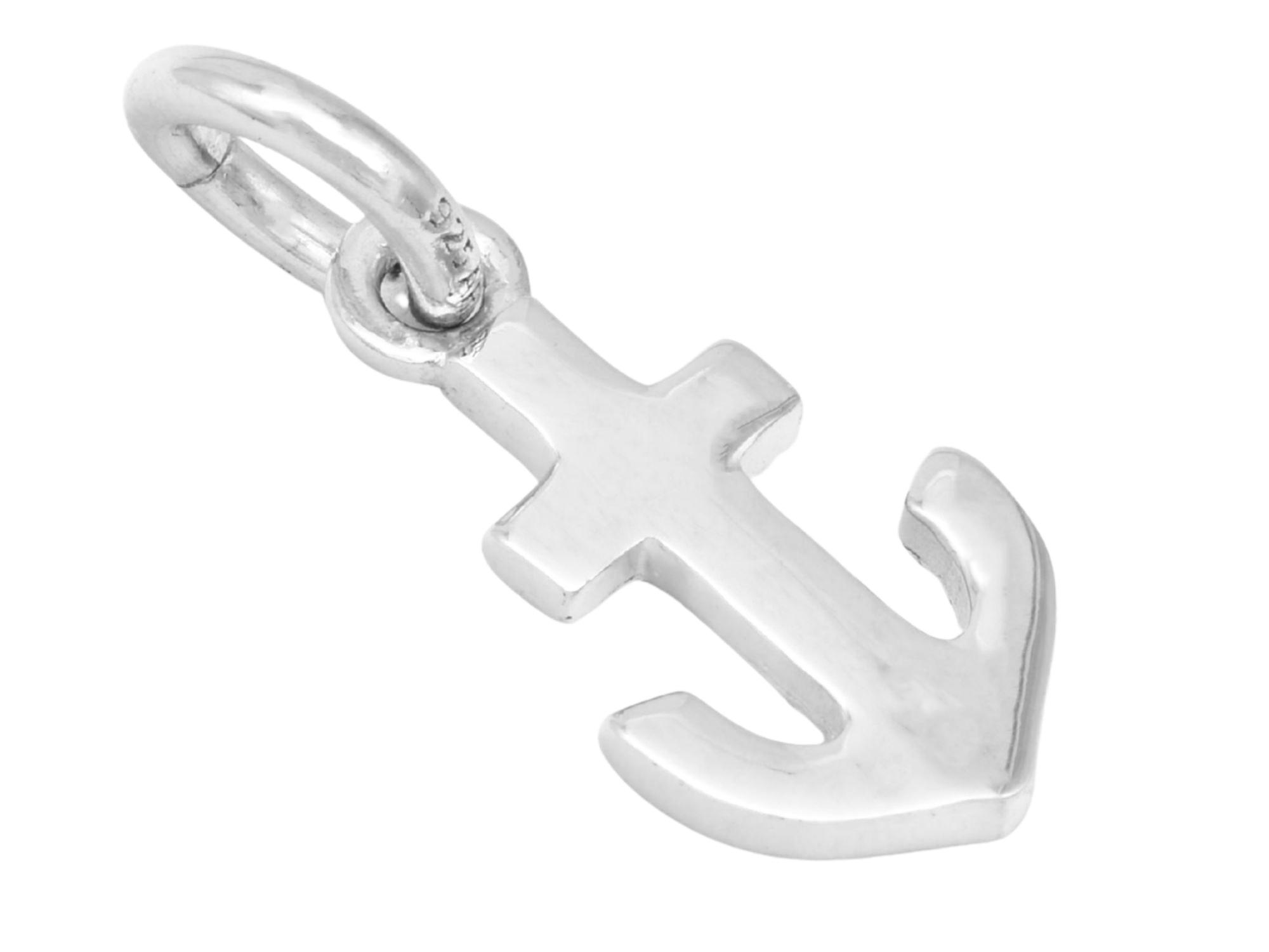 Anhänger Anker Maritim - Sterling Silber 925 - poliert - rhodiniert