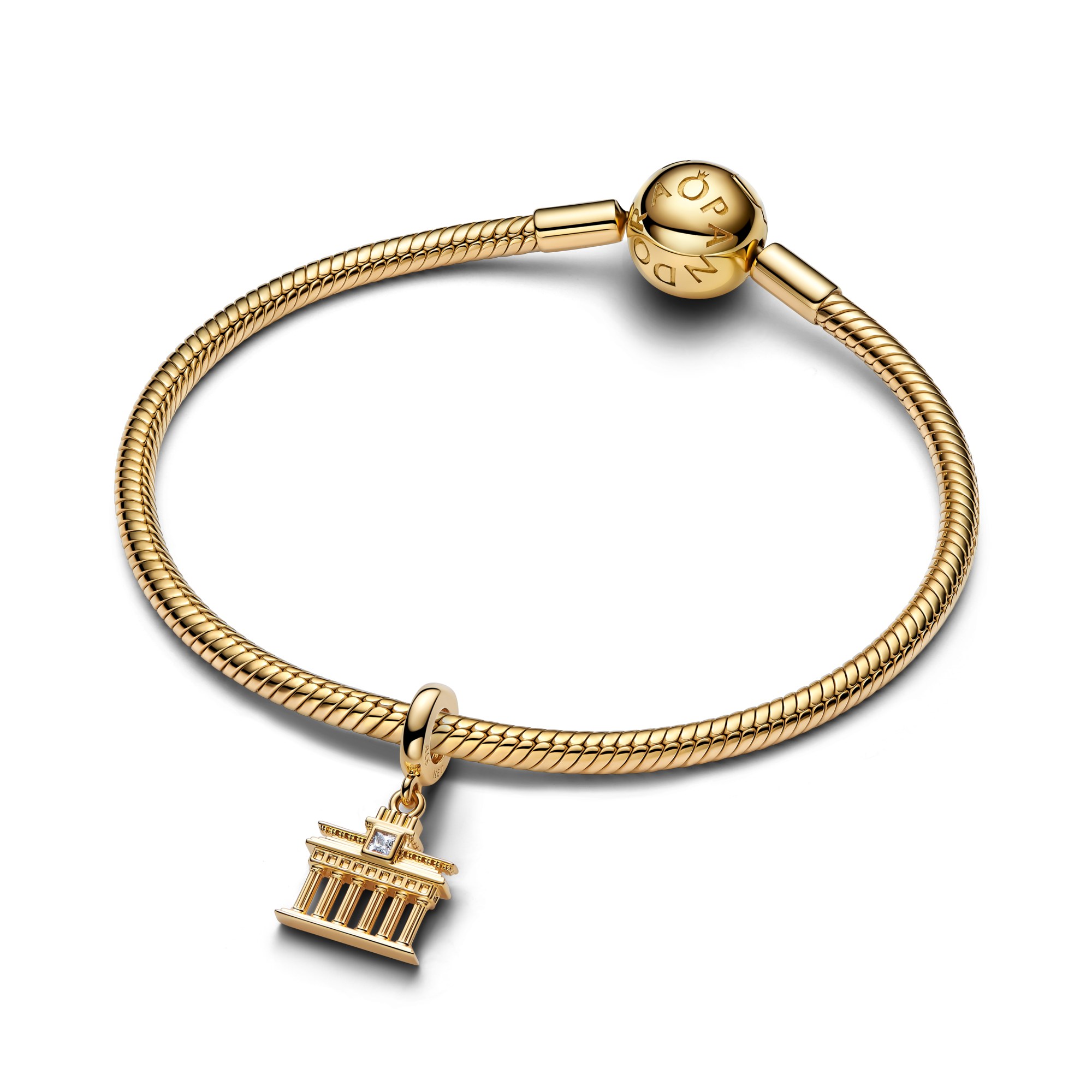 Pandora Brandenburger Tor Charm-Anhänger - Gelbgold Vergoldung – Ansicht 2
