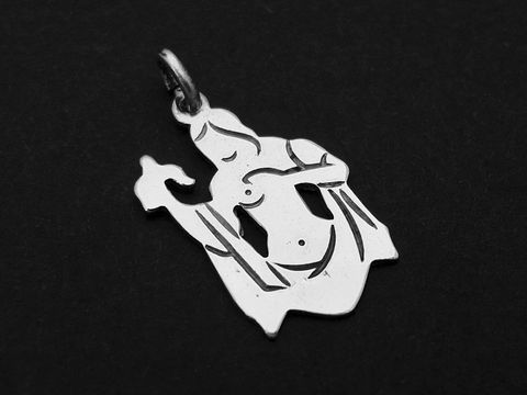 Jungfrau 925 Sterling Silber Sternzeichen Anhänger, kunstvoll plastisch gestaltet, Hersteller Juwelier Harnisch, ideale Ergänzung für ein elegantes Accessoire.
