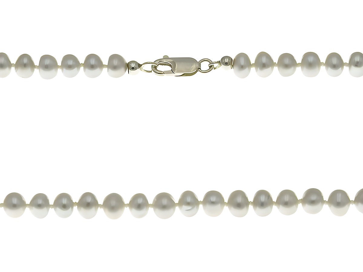 Graue Perlenkette 45 cm aus Süßwasserzuchtperlen von Juwelier Harnisch mit hochwertigem Verschluss, ideal für elegante Anlässe und stilvolle Outfits.