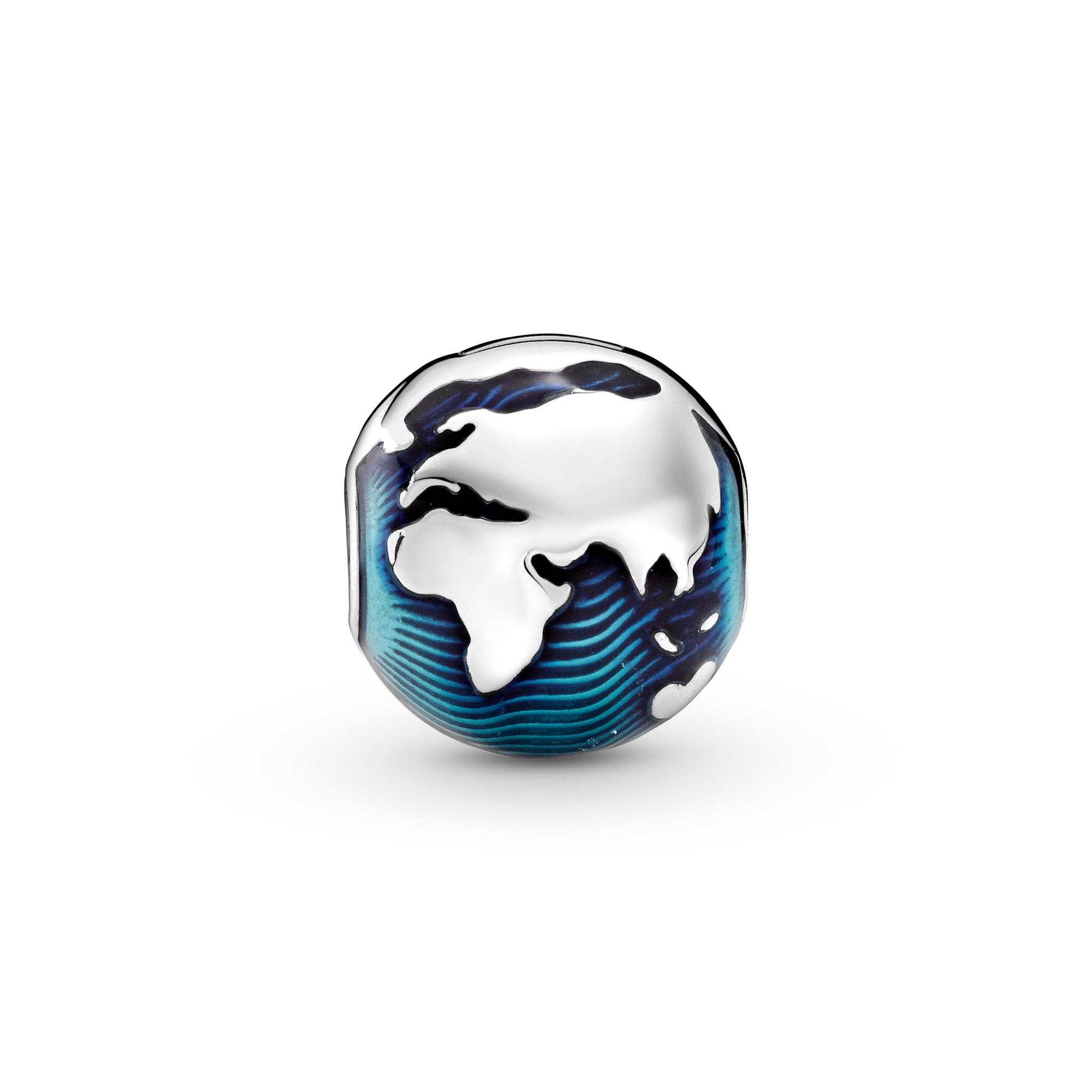 Pandora Silber Blauer Globus Clip Charm – Ansicht 4
