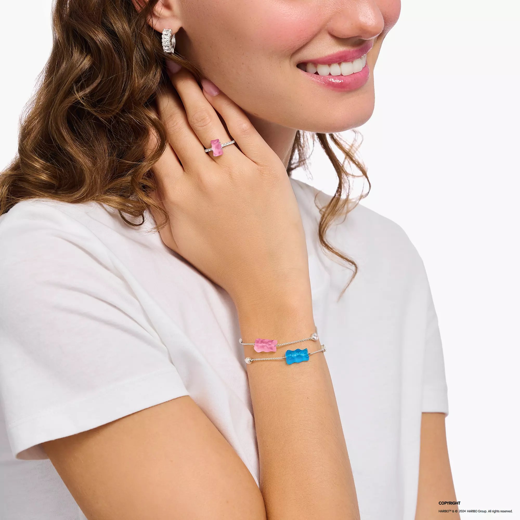 Thomas Sabo HARIBO Goldbär - Gummibärchen Armband - pink - Silber + Zirkonia - 16-19 cm – Ansicht 2