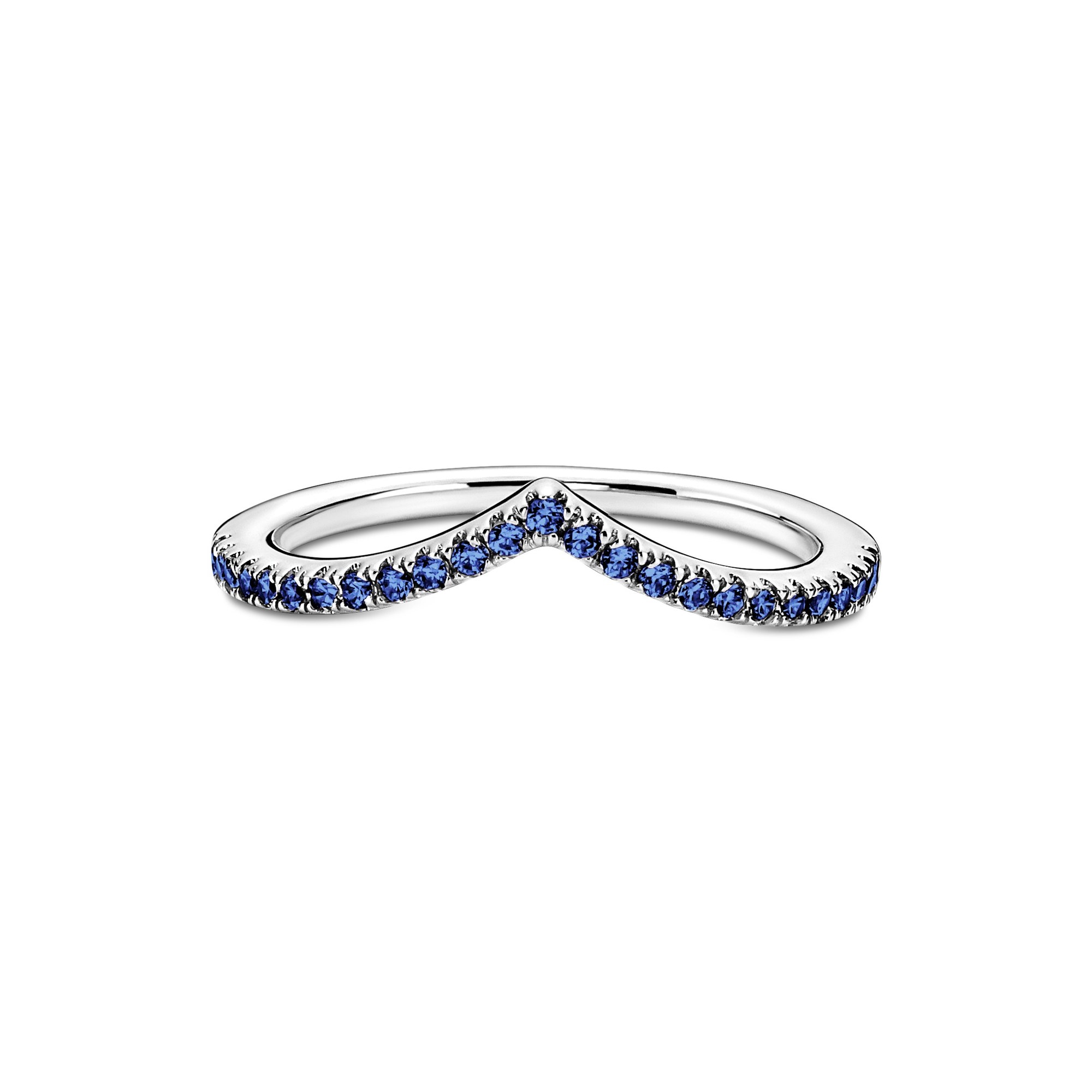 Pandora zeitloser Ring mit blauem Funkeln - Silber - Kristall - Blau Ansicht 2 – Ansicht 2