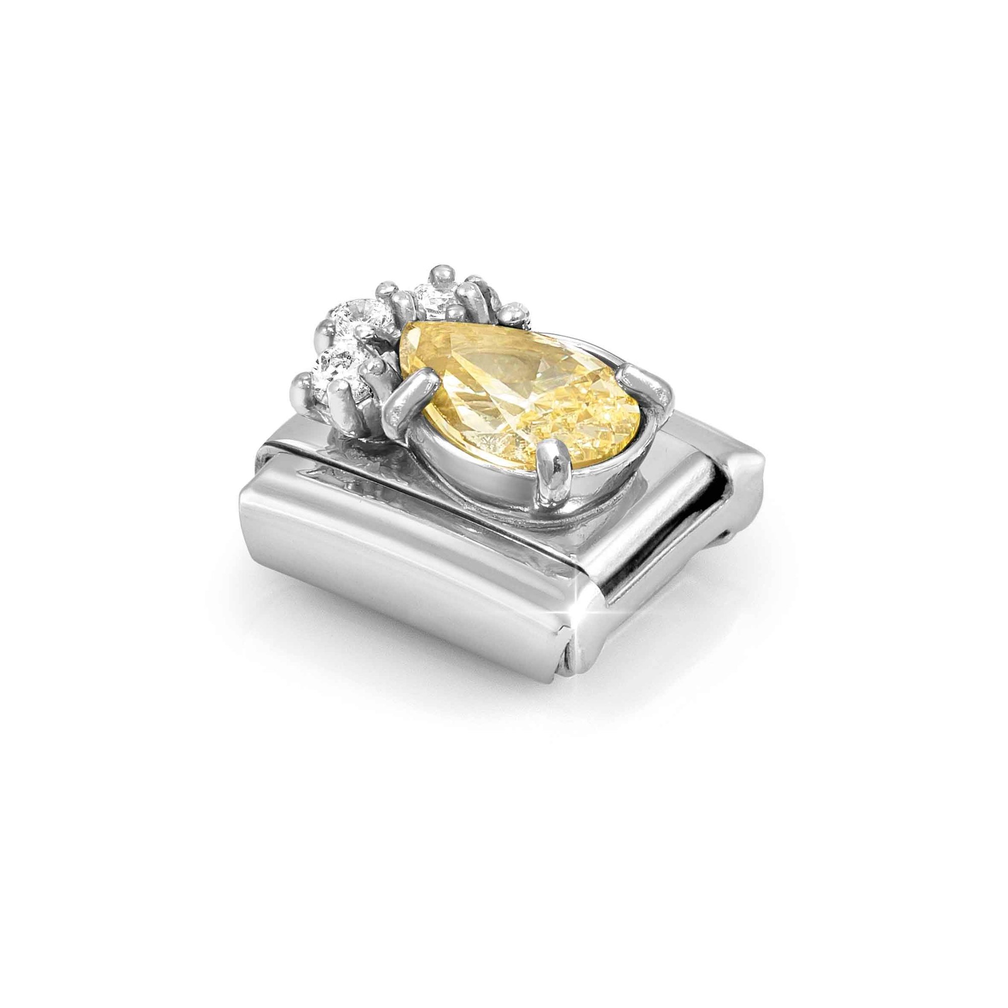 Nomination Classic Sterling Silber charm - Tropfen - Zirkonia Gelb & Weiß – Ansicht 5
