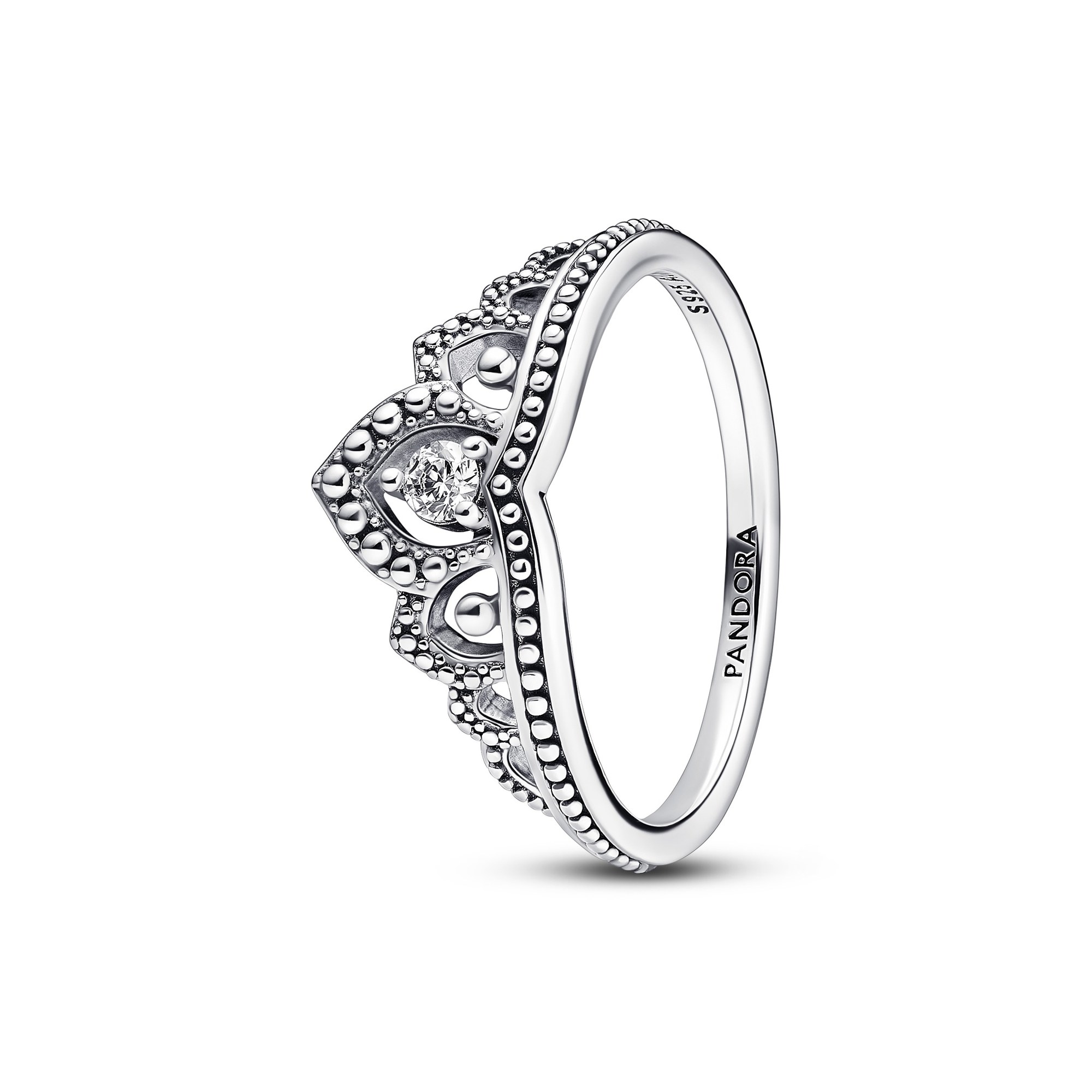 Pandora königlicher Perlen Diadem-Ring - Sterling Silber + Zirkonia - Klar