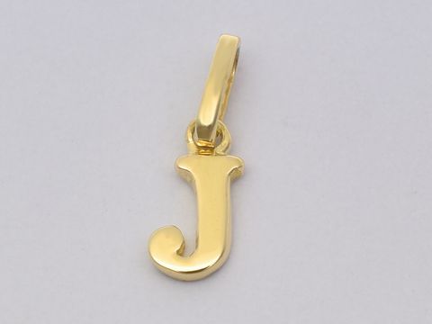 Gold Buchstaben Anhänger Buchstabe J aus Gold 585, Hersteller Juwelier Harnisch, elegantes Design, ideal als persönliches Geschenk oder zur Verschönerung von Schmuckstücken.