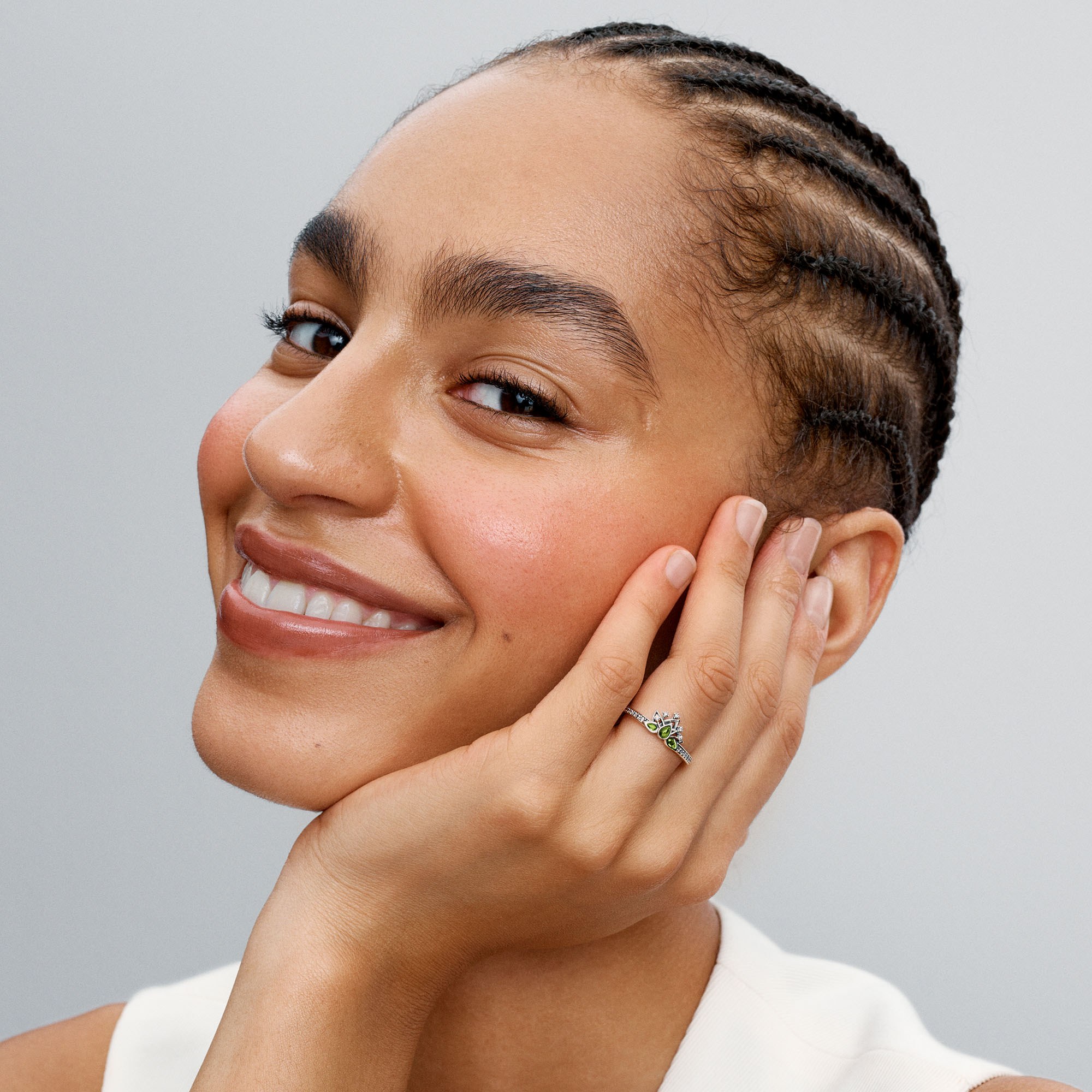 Pandora Disney Tiana Silber Ring & hellgrünem Kristall & Zirkonia – Ansicht 3
