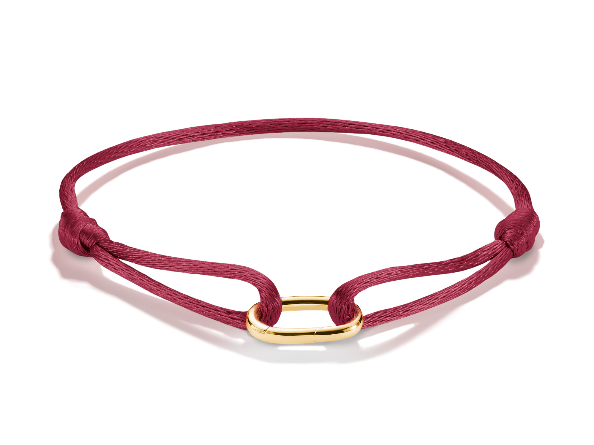 Thomas Sabo Connect - C1210-413-50-L24V Charm Armband 14-24 cm - 750/- Gold auf Silber - Burgund