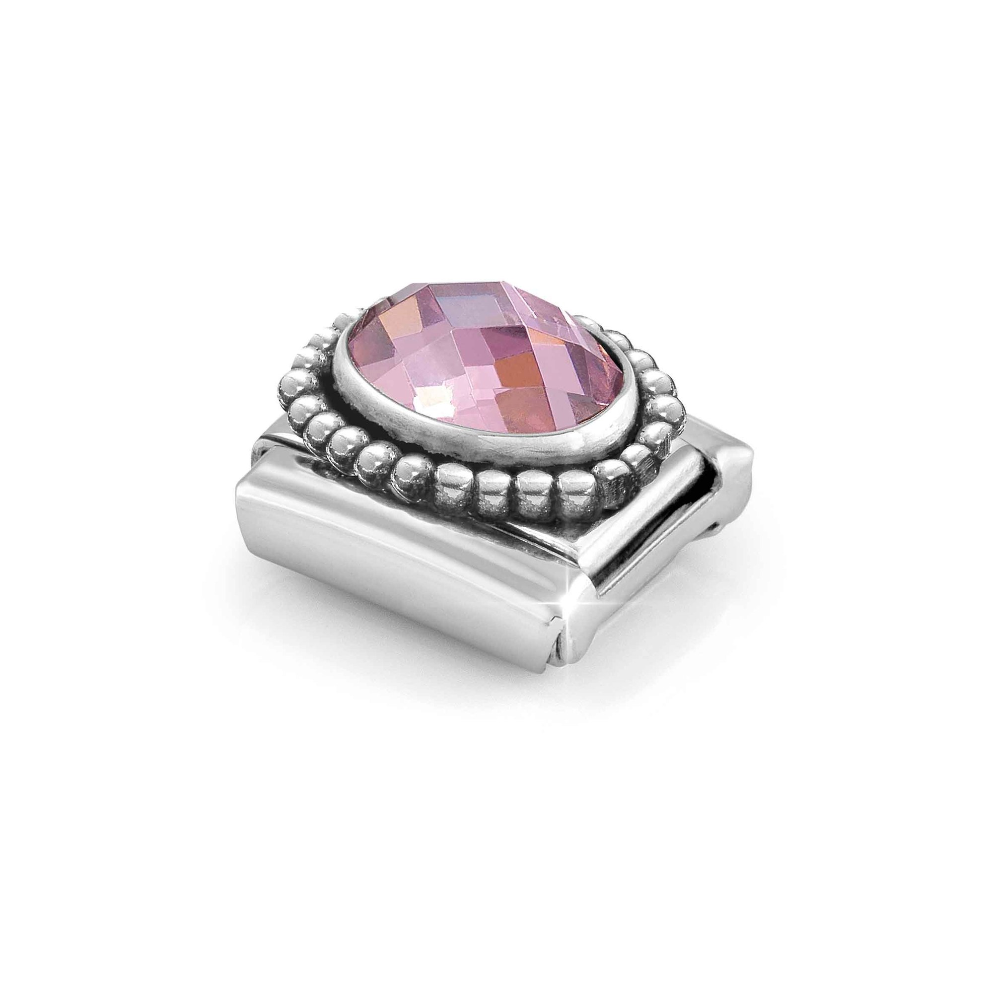 Nomination CLASSIC Element - fac. Zirkonia - oval in Sterling Silber Kugel - Rosa – Ansicht 5