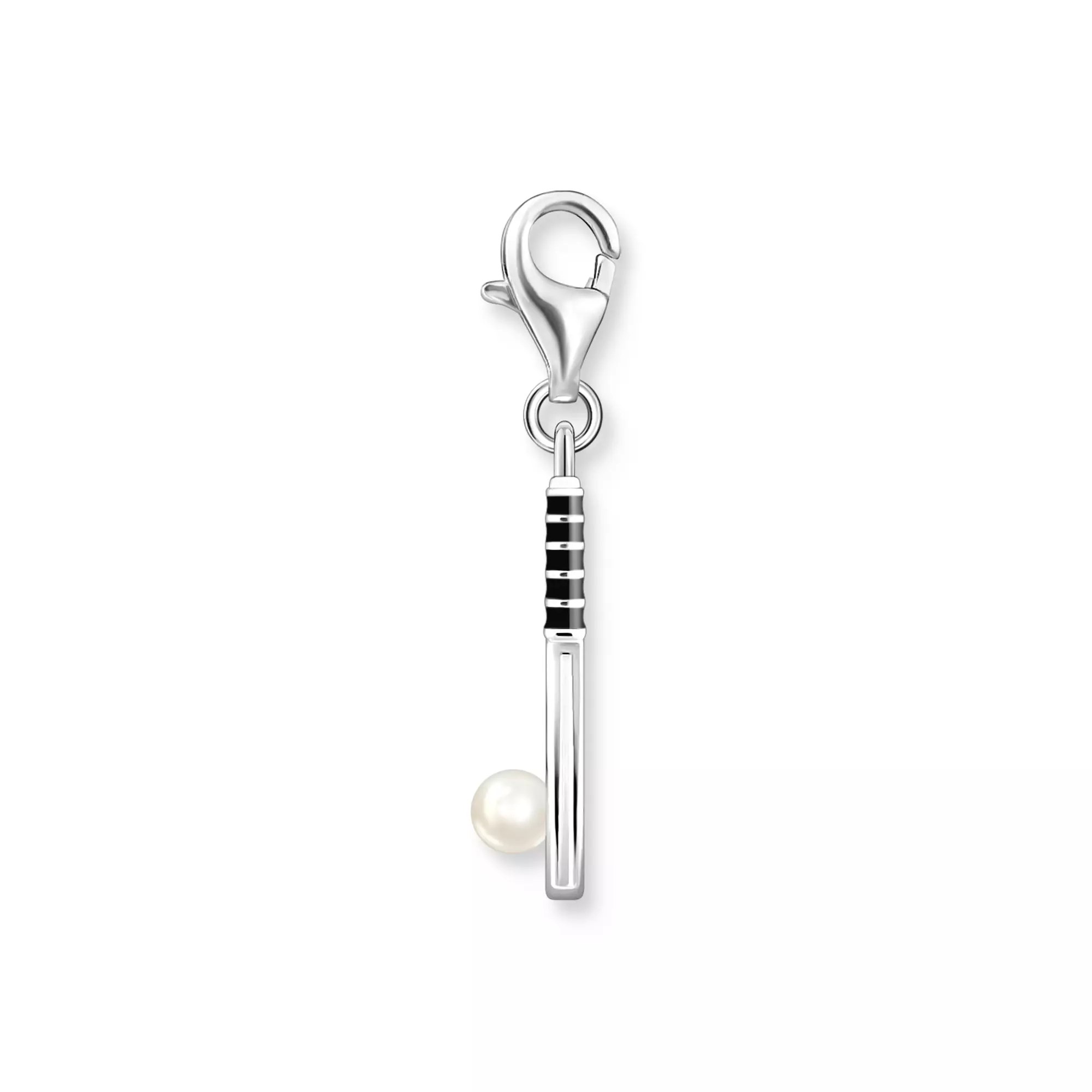 Thomas Sabo Charm-Anhänger - Tennisschläger - Silber & Emaille & Zuchtperle – Ansicht 2