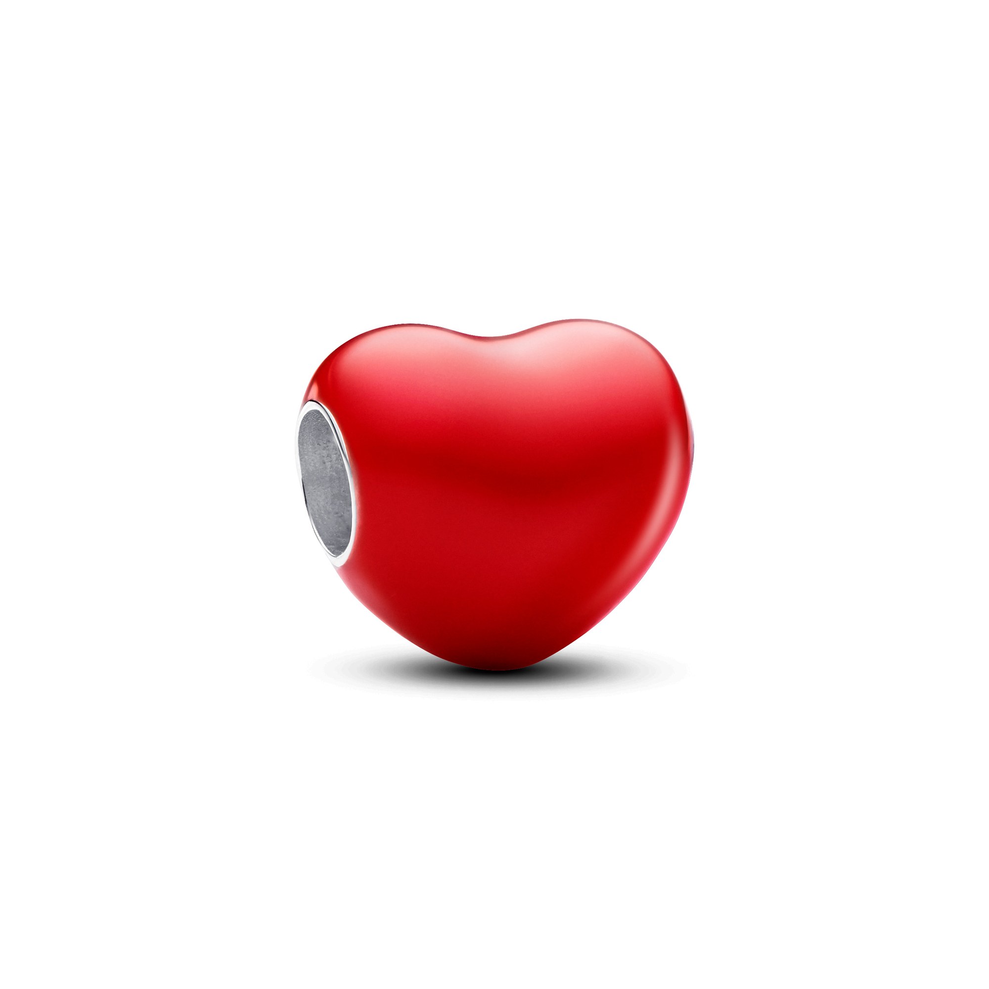 Pandora Farbwechselnde Versteckte Botschaft Herz Charm - Sterling Silber - Rot