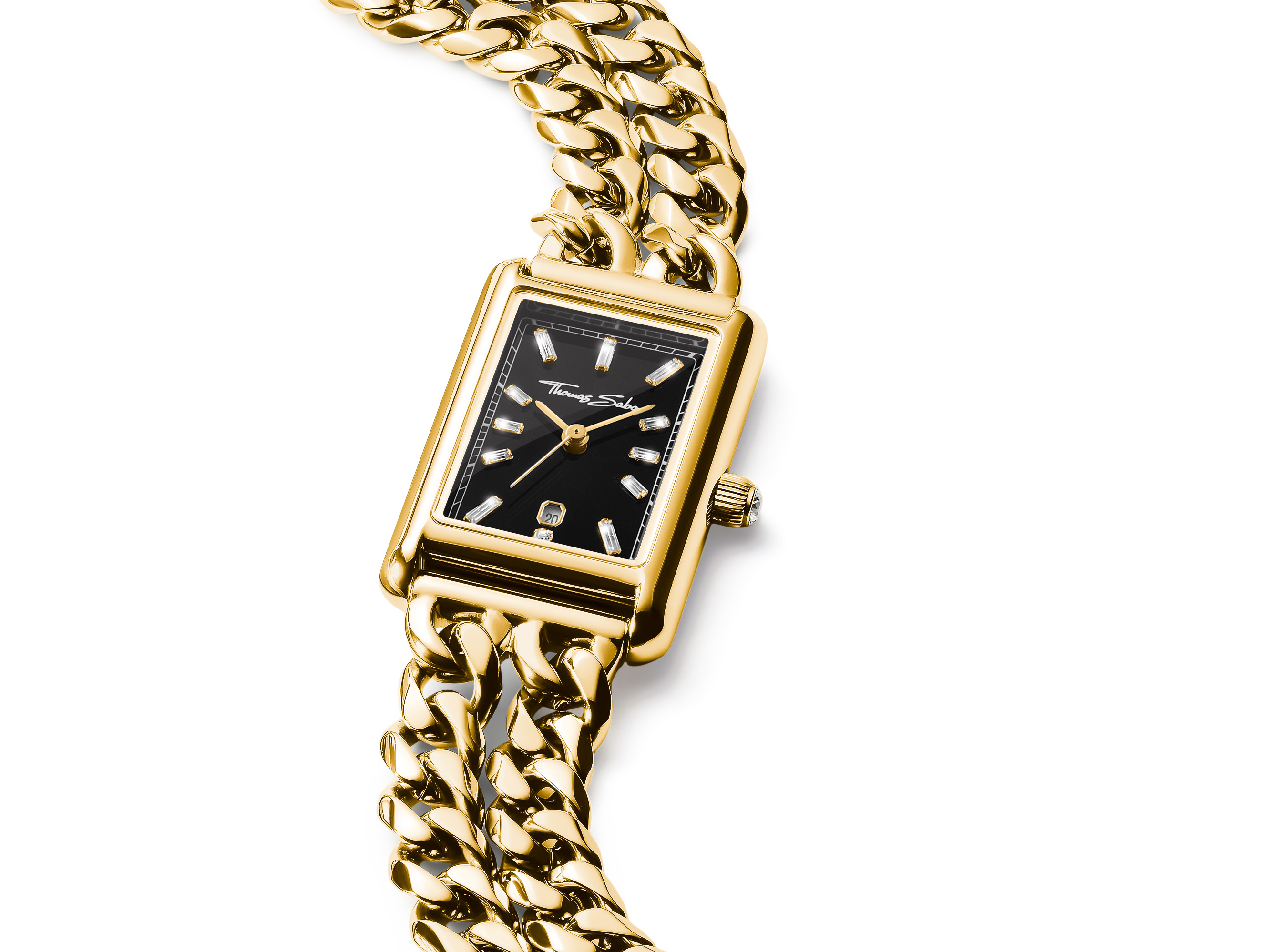 Thomas Sabo WA0452-291-203-22 mm Bold Elegance Damenuhr - Ziffernblatt Schwarz
