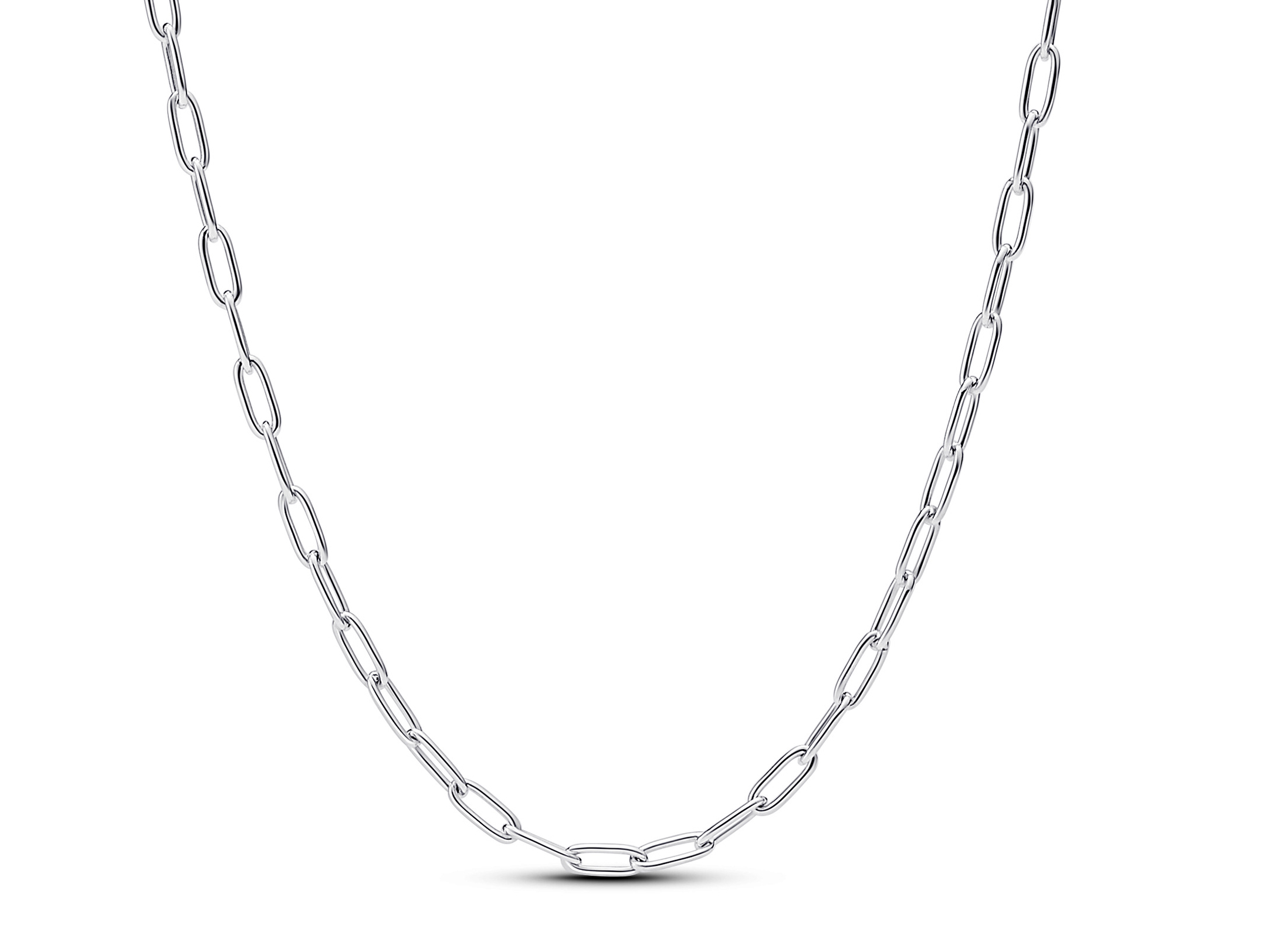 Verlängerte Gliederkette Halskette von Pandora aus Sterling Silber mit einer Länge von 70 cm, elegantes Design mit ovalen Gliedern, ideal für stimmungsvolle Looks.