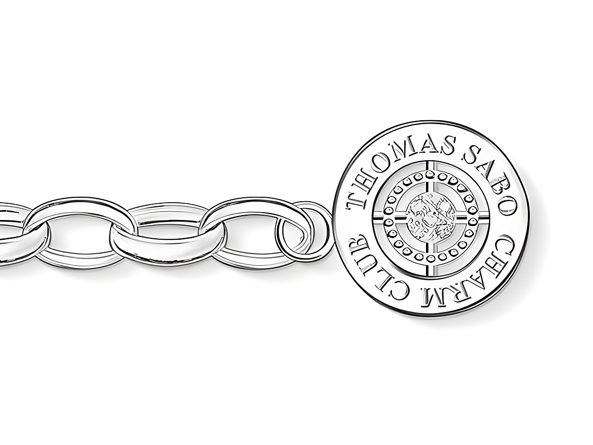 Thomas Sabo Jubiläums-Armband 16 cm aus Sterling Silber mit einem Diamant und Charm in Silber, elegant und zeitlos gestaltet für modebewusste Frauen.