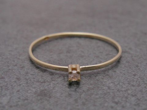 Gold Ring filigran Gold 585 mit Diamant Goldring Gr. 50, Hersteller Juwelier Harnisch, elegant und zeitlos bis Gr. 50/16. Ideal als Geschenk oder für den eigenen Schmuckkasten.