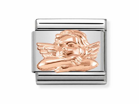 Roségold Engel nachdenklich in klassischer Ausführung von Nomination, ideal als charmantes Schmuckstück für modische Akzente. Elegant und zeitlos gestaltet.