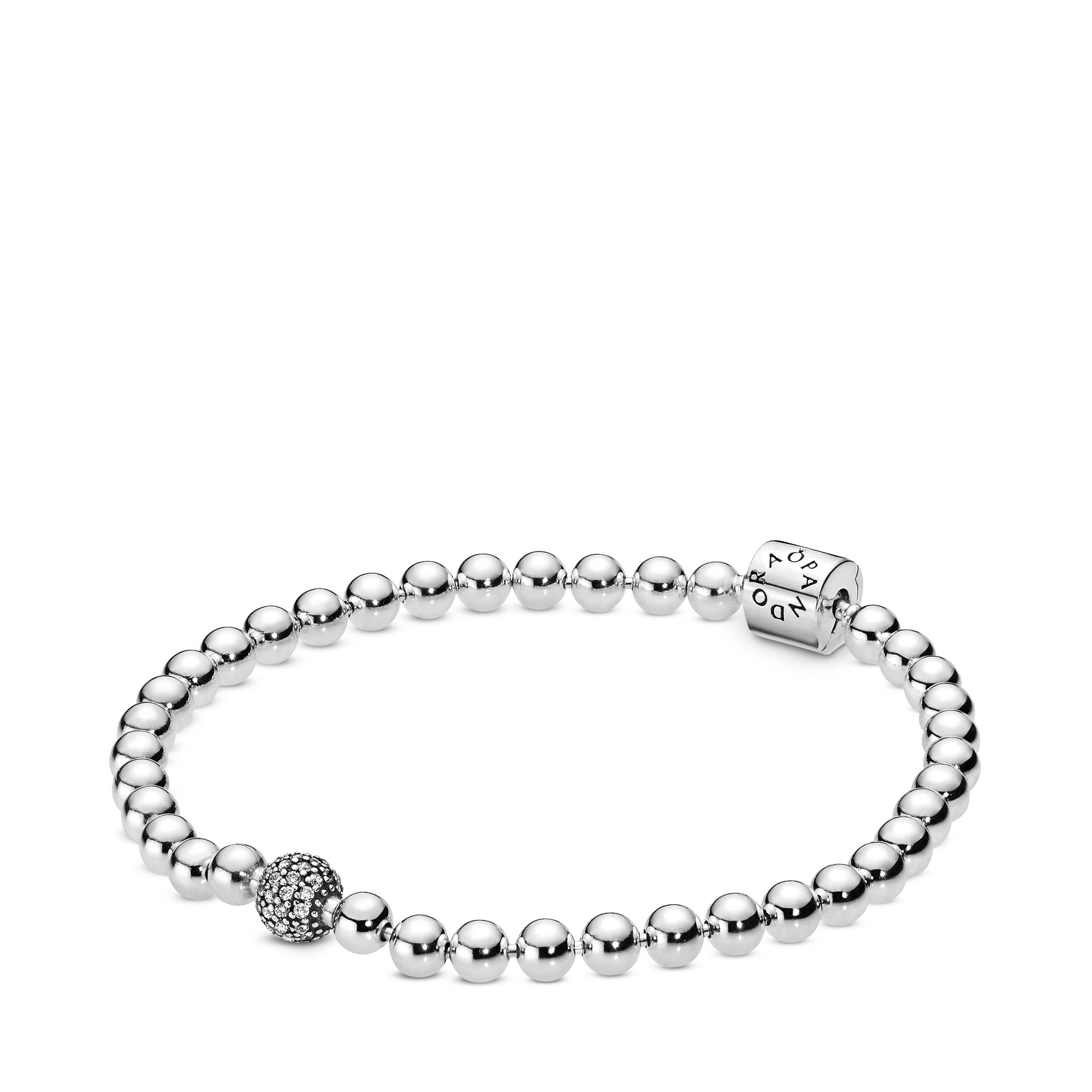 Pandora Beaded - Sterling Silber Armband mit Perlen + Zirkonia