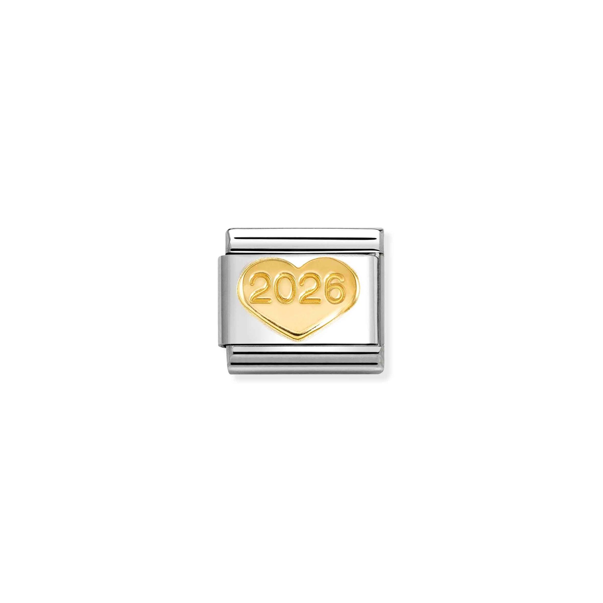 Nomination Composable Classic Charm Herz 2026 - Edelstahl, Gold 750 Gelbgold – Ansicht 2
