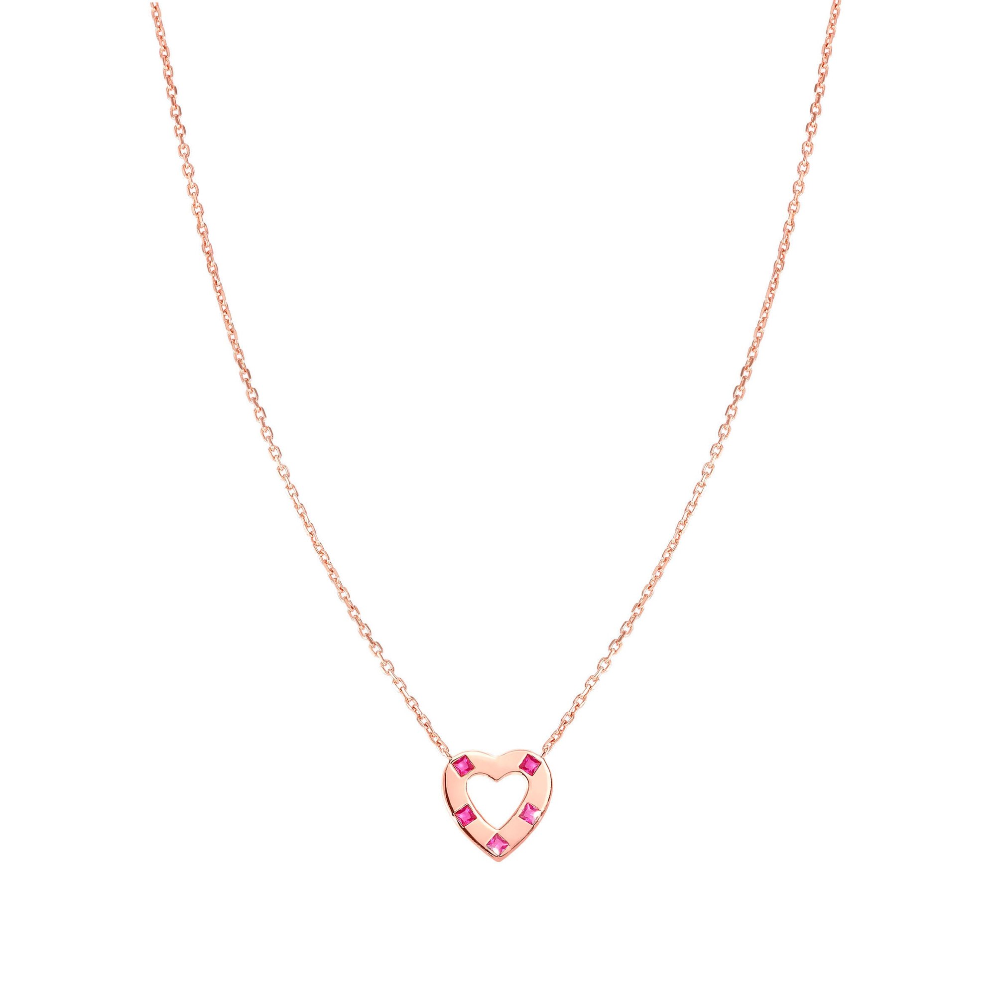 Nomination Carismatica HERZ Collier - Roségold vergoldet - Zirkonia Fuchsia - 38 - 44 cm – Ansicht 3