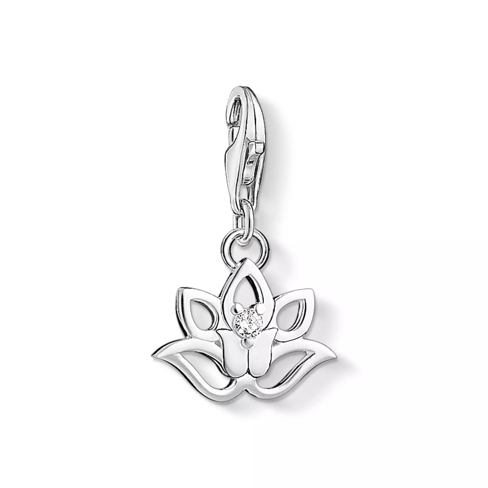 Thomas Sabo charms - Lotos - Sterling Silber - Zirkonia - weiß