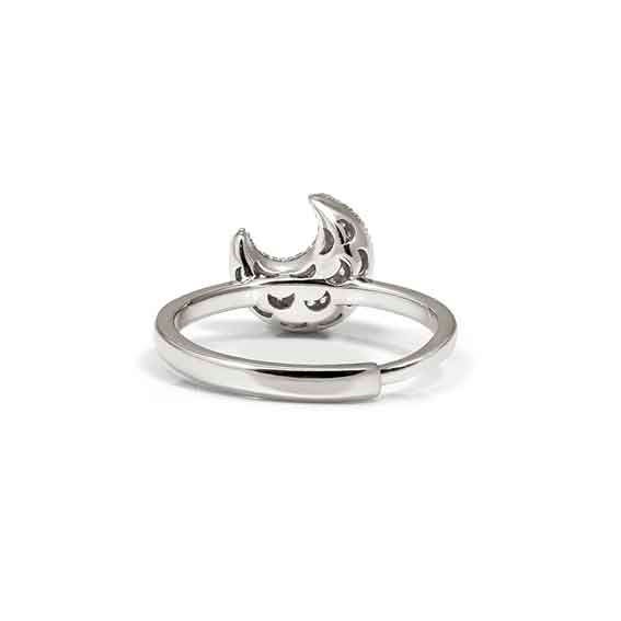 Nomination LIFEPOETRY Ring aus Sterling Silber & Zirkonia in Pavé-Fassung - Mond - rhodiniert – Ansicht 4