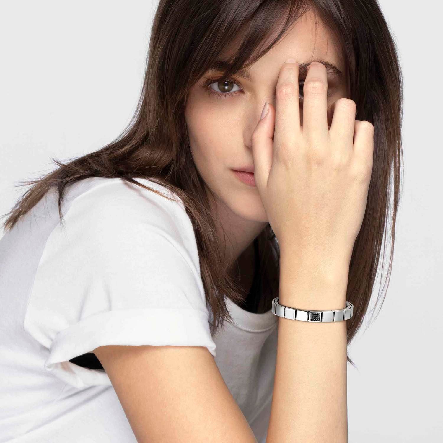 Nomination GLAM Armband - Edelstahl - Kohlenstoff + Schwarz – Ansicht 3