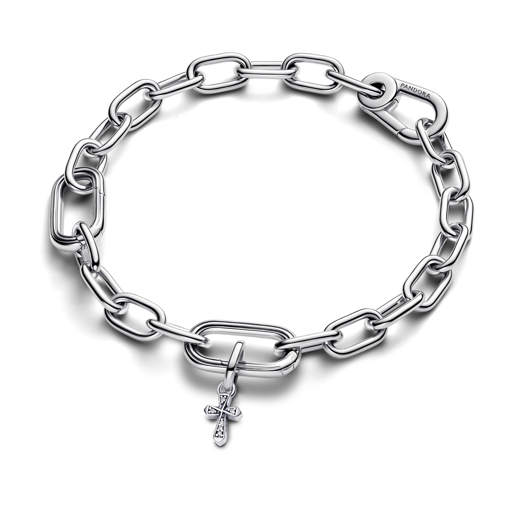 Pandora ME Charms - Sparkling Cross Mini-Anhänger-Charm - Sterling Silber - Zirkonia – Ansicht 4