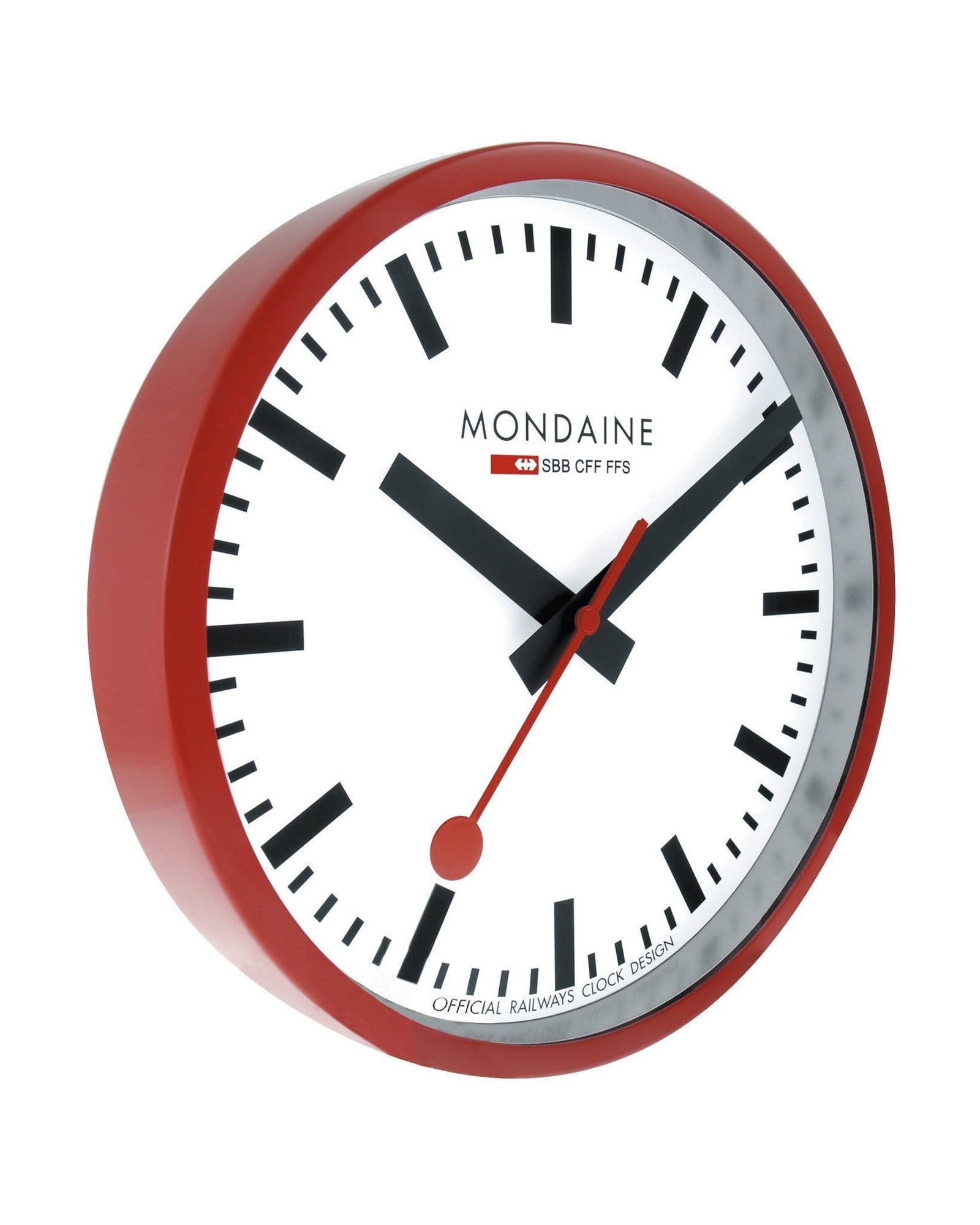 Mondaine Wanduhr 25 cm - Rot – Ansicht 3