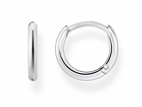 Thomas Sabo Charming Collection CR656-001-21 Creole Ohrring aus Silber in rundem Design mit polierter Oberfläche, elegant und zeitlos, idealer Ohrschmuck für jeden Anlass.