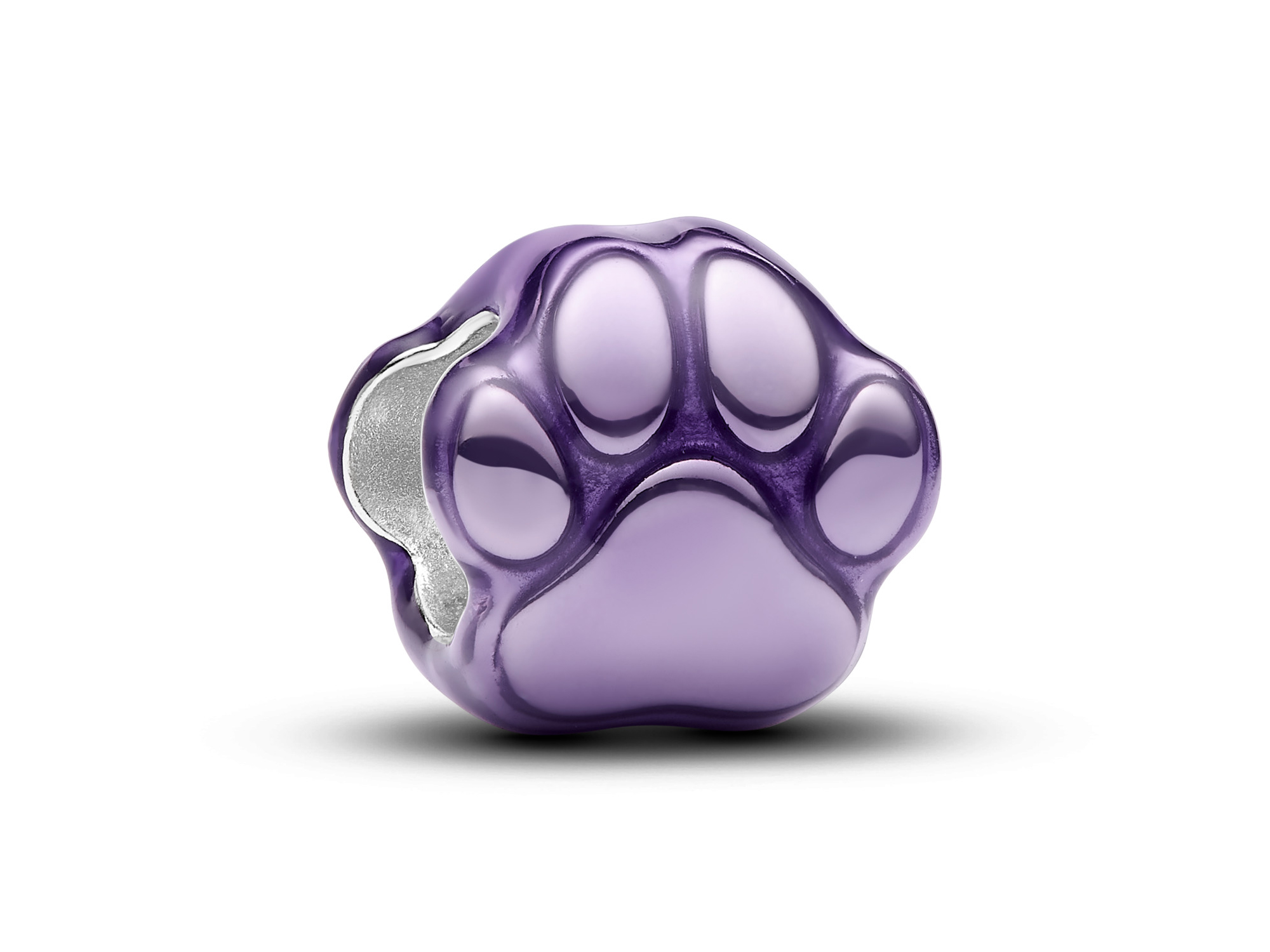 Pandora 794782C01 - Violette Pfote Mini-Charm - Sterling Silber - Emaille Lila