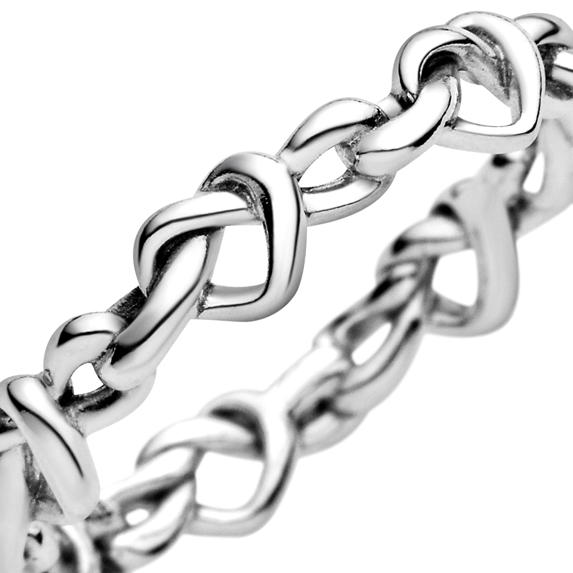 Pandora Ring mit geknoteten Herzen - Sterling Silber – Ansicht 3
