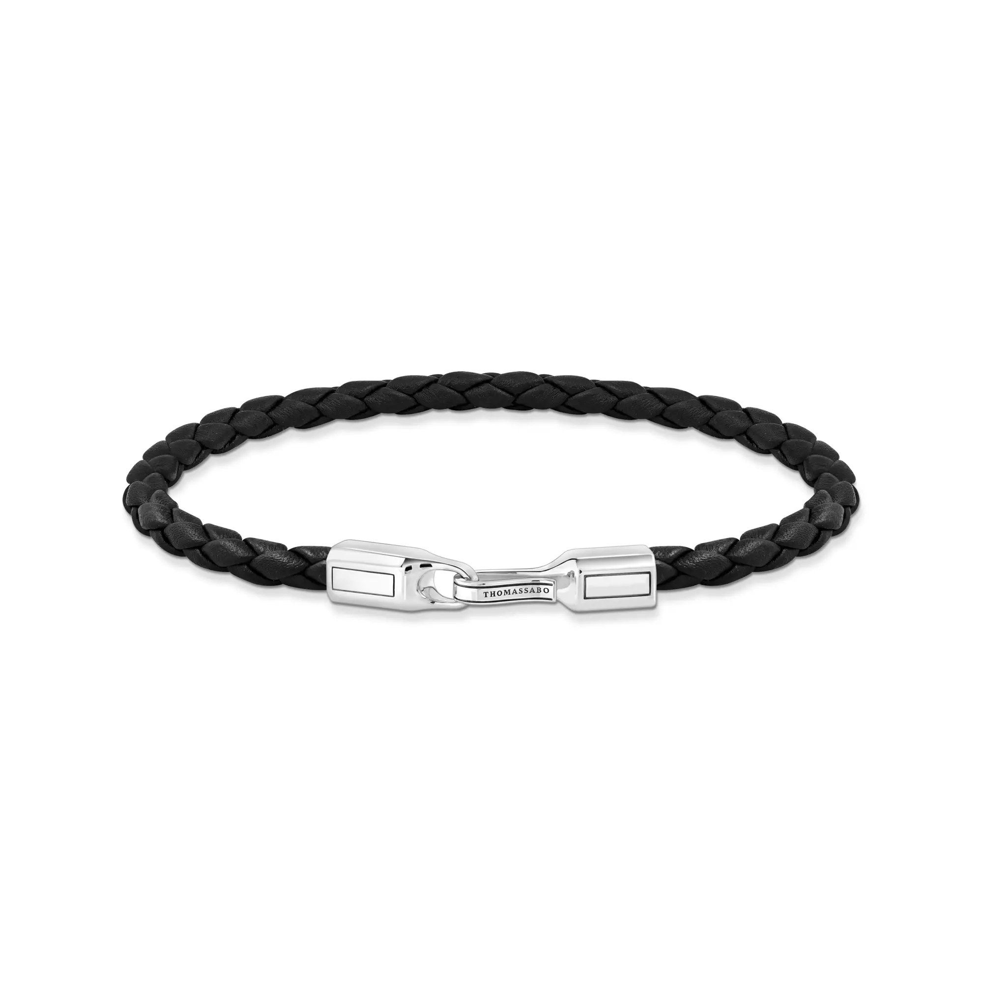 Thomas Sabo Armband - Basic - Silber gesch. & Leder - Schwarz - 15 cm