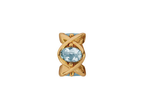 Blautopas Himmel Ring mit goldener Fassung und silbernem Element von Endless, einzigartiges Design perfekt für jeden Anlass, glamouröser Blickfang.