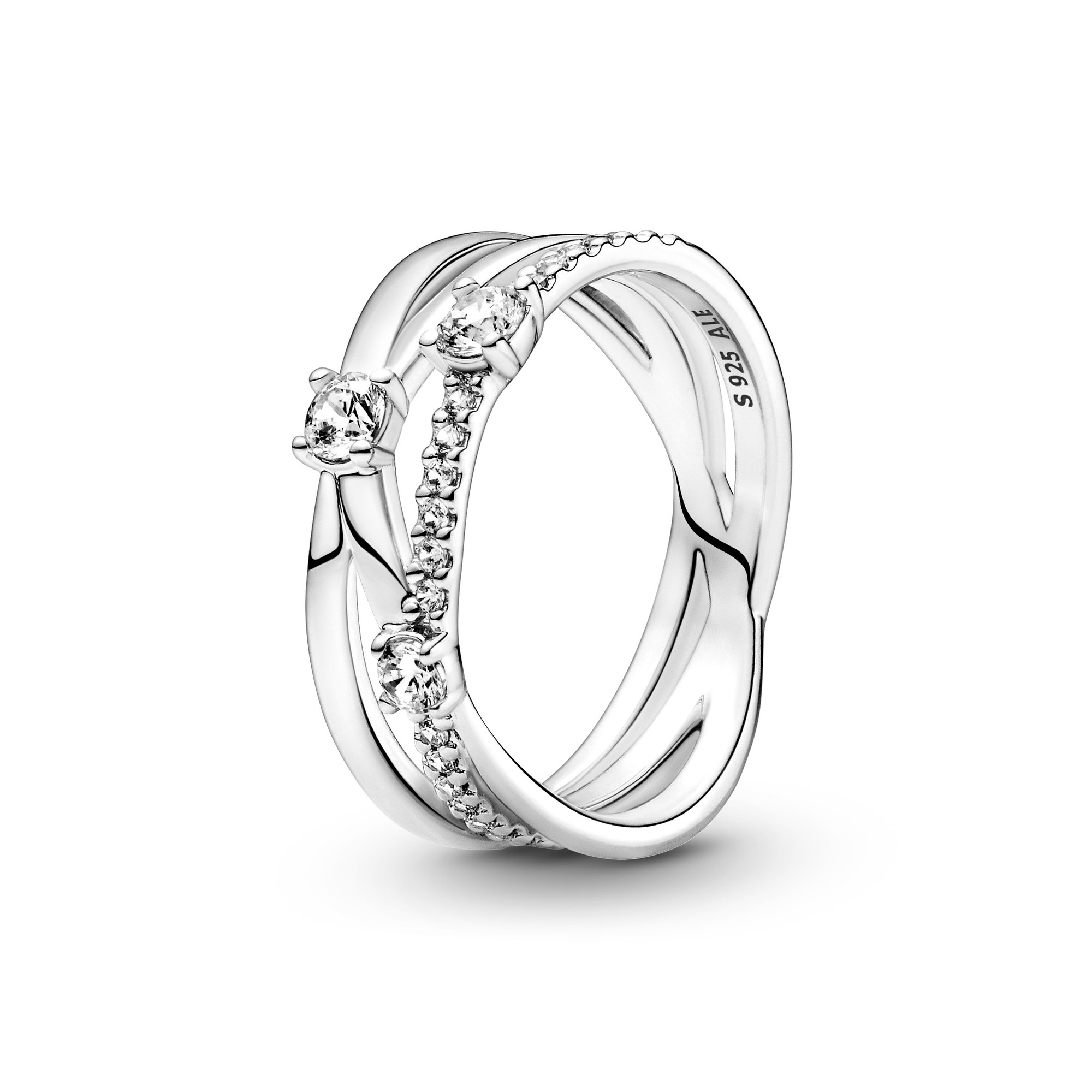 Pandora Funkelnder Dreifach-Ring - Sterling Silber Zirkonia