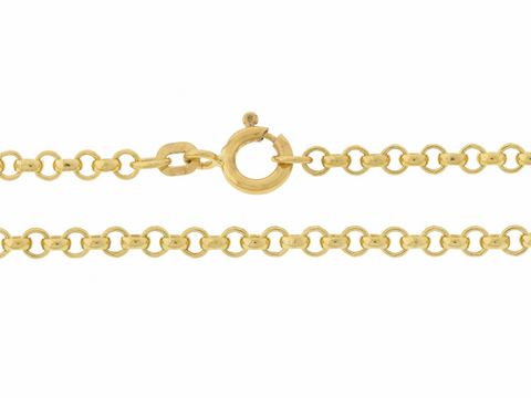 Erbskette aus 585 Gold, 45 cm lang, mit einem Durchmesser von 3 x 3 mm und einem Federringverschluss, gefertigt von Juwelier Harnisch. Ideal für Schmuckliebhaber.