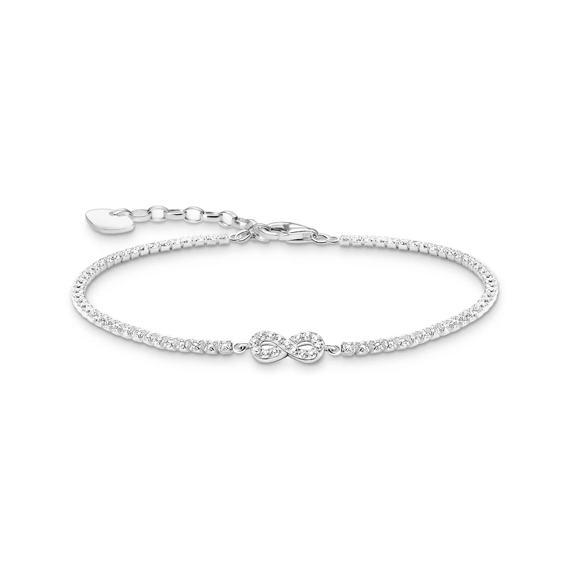 Thomas Sabo Unendlichkeit Armband - Weiß - Silber + Zirkonia - 16-19 cm – Ansicht 2