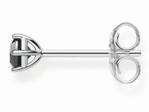 Ohrstecker von Thomas Sabo H1964-051-11 aus Silber mit schwarzem Zirkonia, schlichte und elegante Gestaltung, ideal für jeden Anlass, hochwertig verarbeitet.