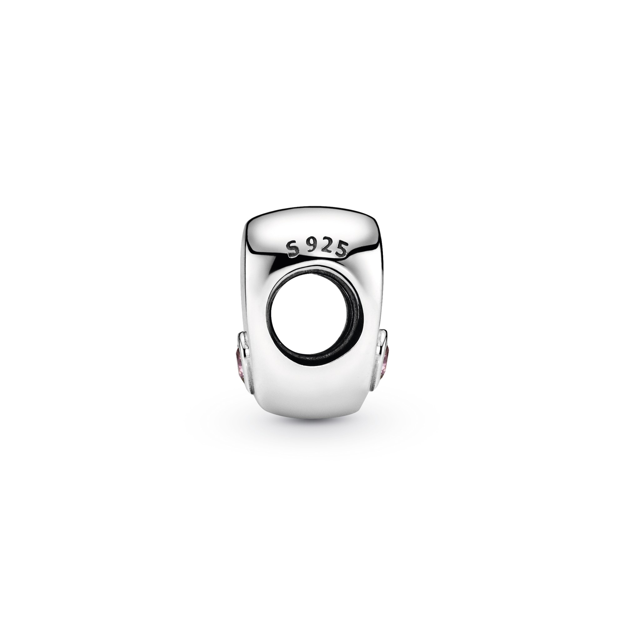 PANDORA Daughter-Herz - Silber + Zirkonia rosa - Charm – Ansicht 3