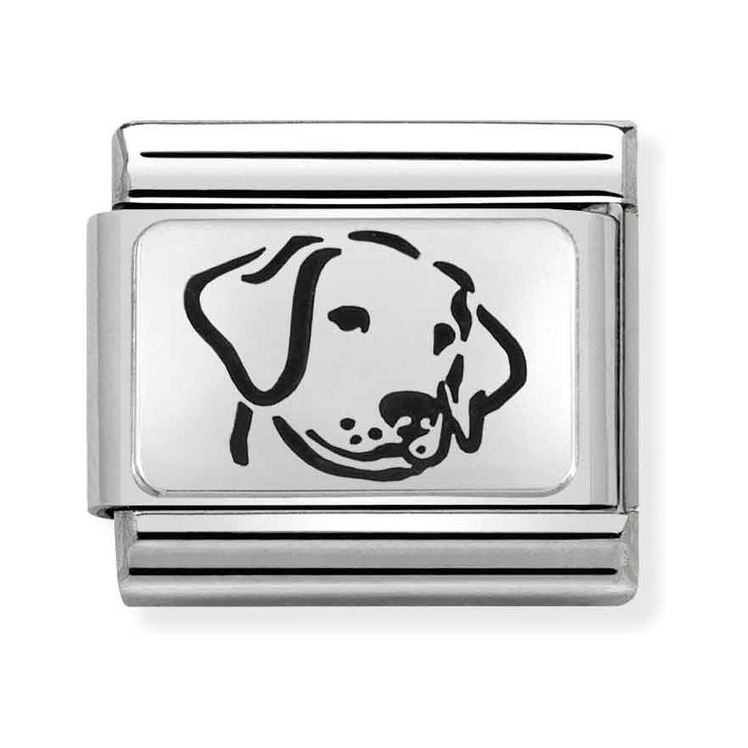 Nomination Hund - OXIDIERTE PLAKETTE - SilverShine Classic