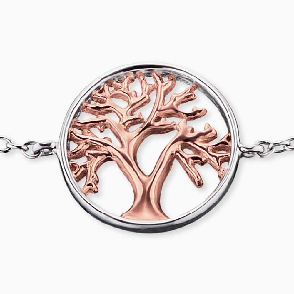 Engelsrufer ERB-LILTREE-BICOR LEBENSBAUM Armband Bicolor - Roségold vergoldet auf Silber 17 cm – Ansicht 2