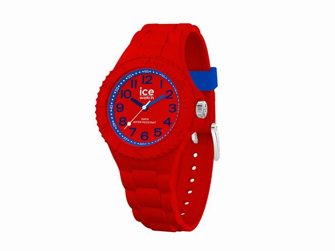 Ice-Watch ICE Hero in Rot mit blauem Detail, extra klein, sportliches Design, wasserdicht, ideal für Freizeitaktivitäten und den täglichen Gebrauch, Hersteller: Ice Watch, Neuheiten.