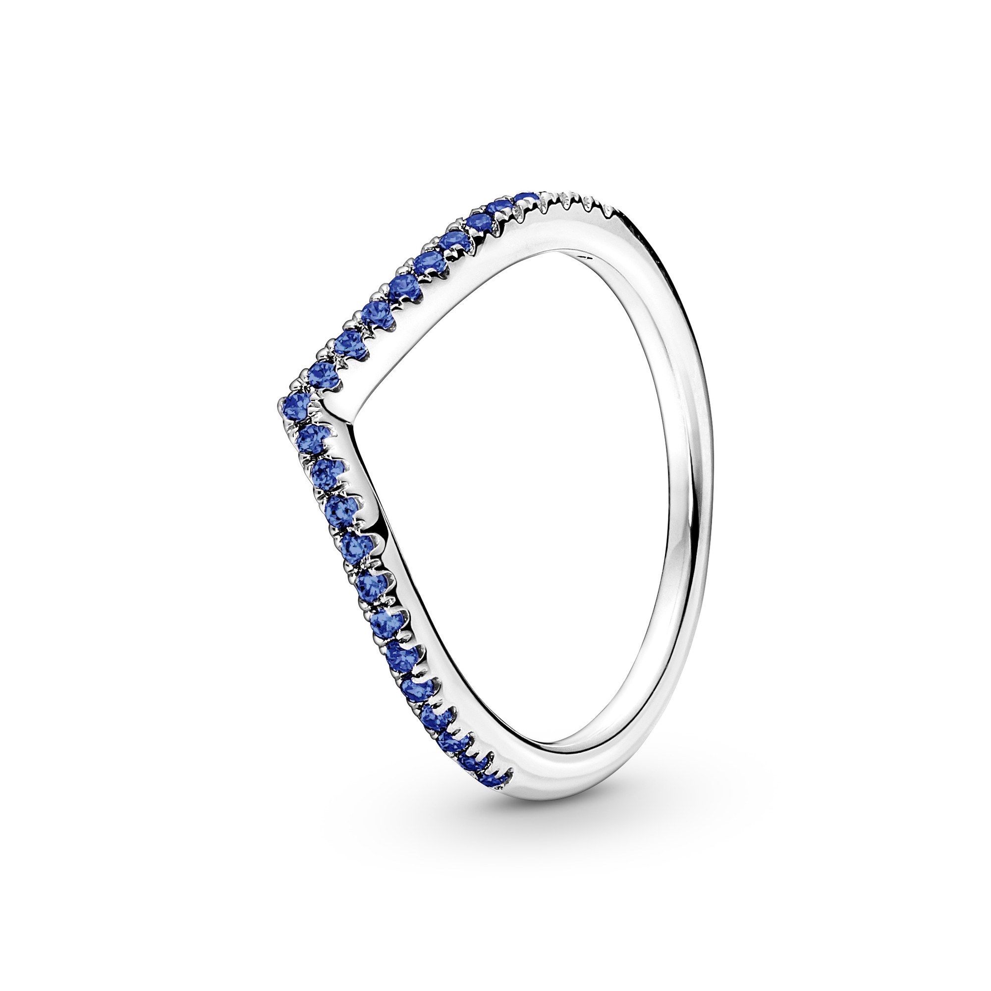 Pandora zeitloser Ring mit blauem Funkeln - Silber - Kristall - Blau