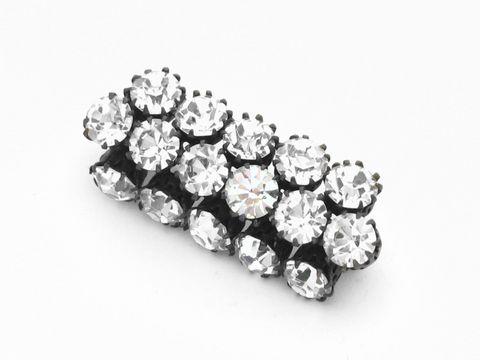 Strass Brosche - Eckig - weiß & Gefasst - NEU - Hersteller: Juwelier Harnisch, Strass Brosche - Weiß, glänzende Elemente in ansprechendem Design, ideal für elegante Akzente.