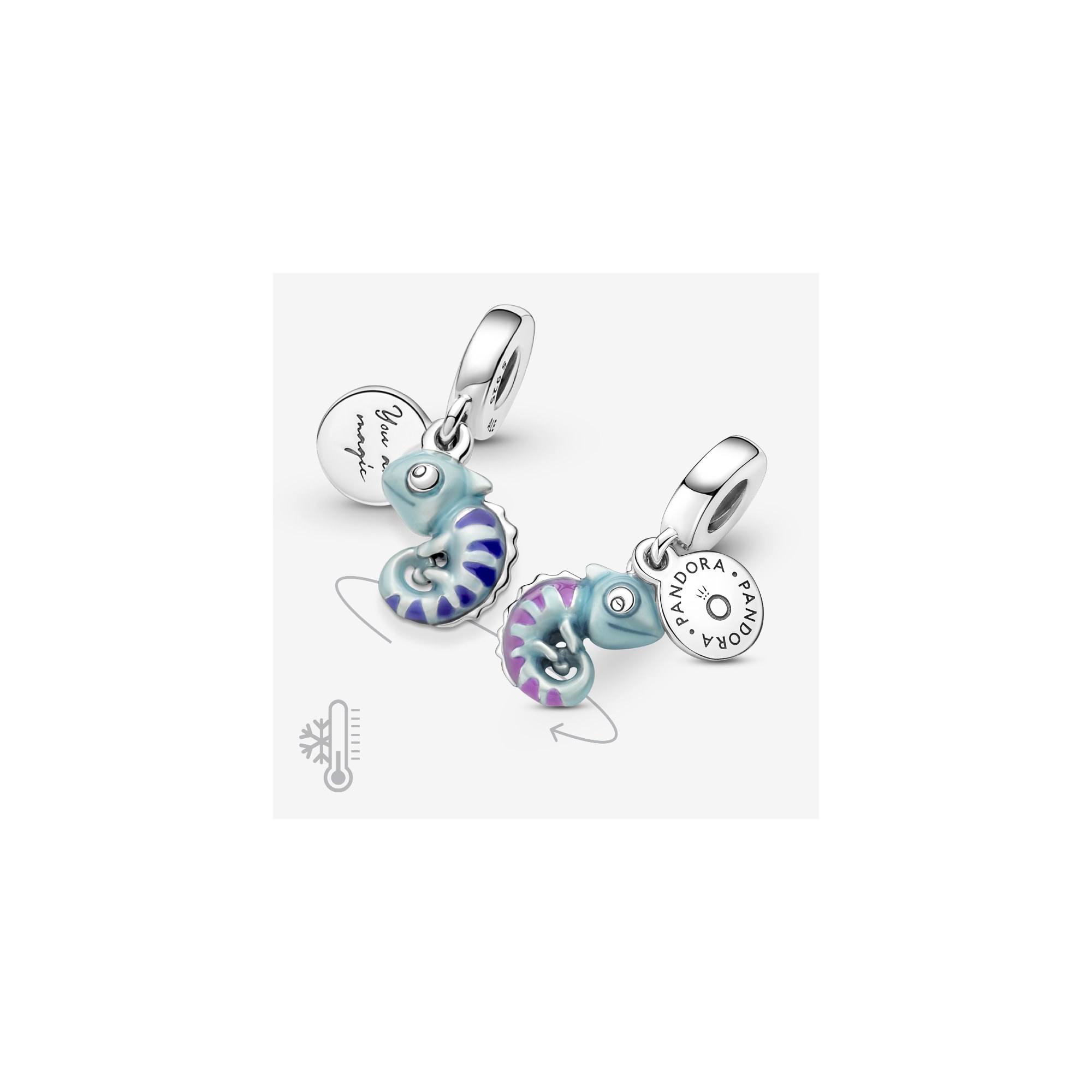 Pandora Farbwechselndes Chamäleon Charm-Anhänger - Sterling Silber & Emaille Multicolor