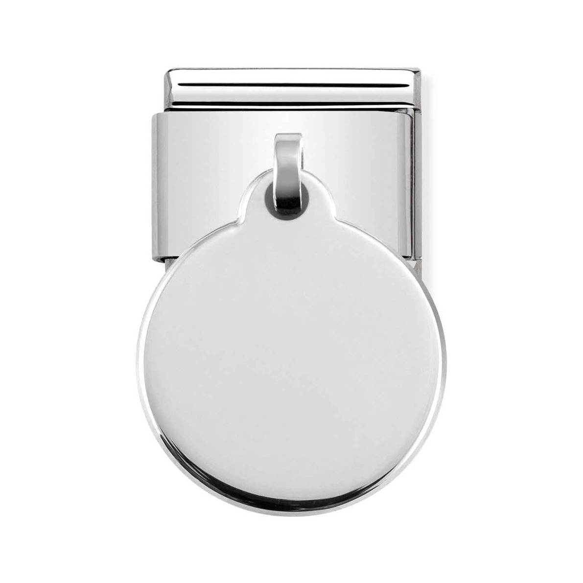 Nomination Classic - Runde Gravurplatte Anhänger Silber