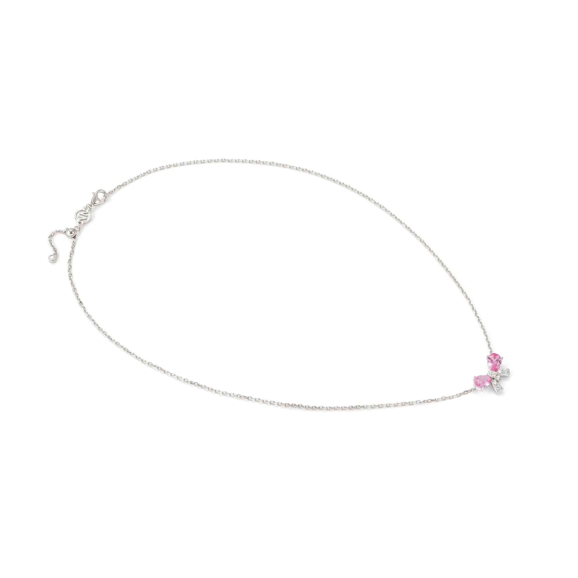 Nomination SHINE ME UP Halskette aus Sterling Silber - Zirkonia - Schleife - Weiß - Rosa - 44 cm – Ansicht 5
