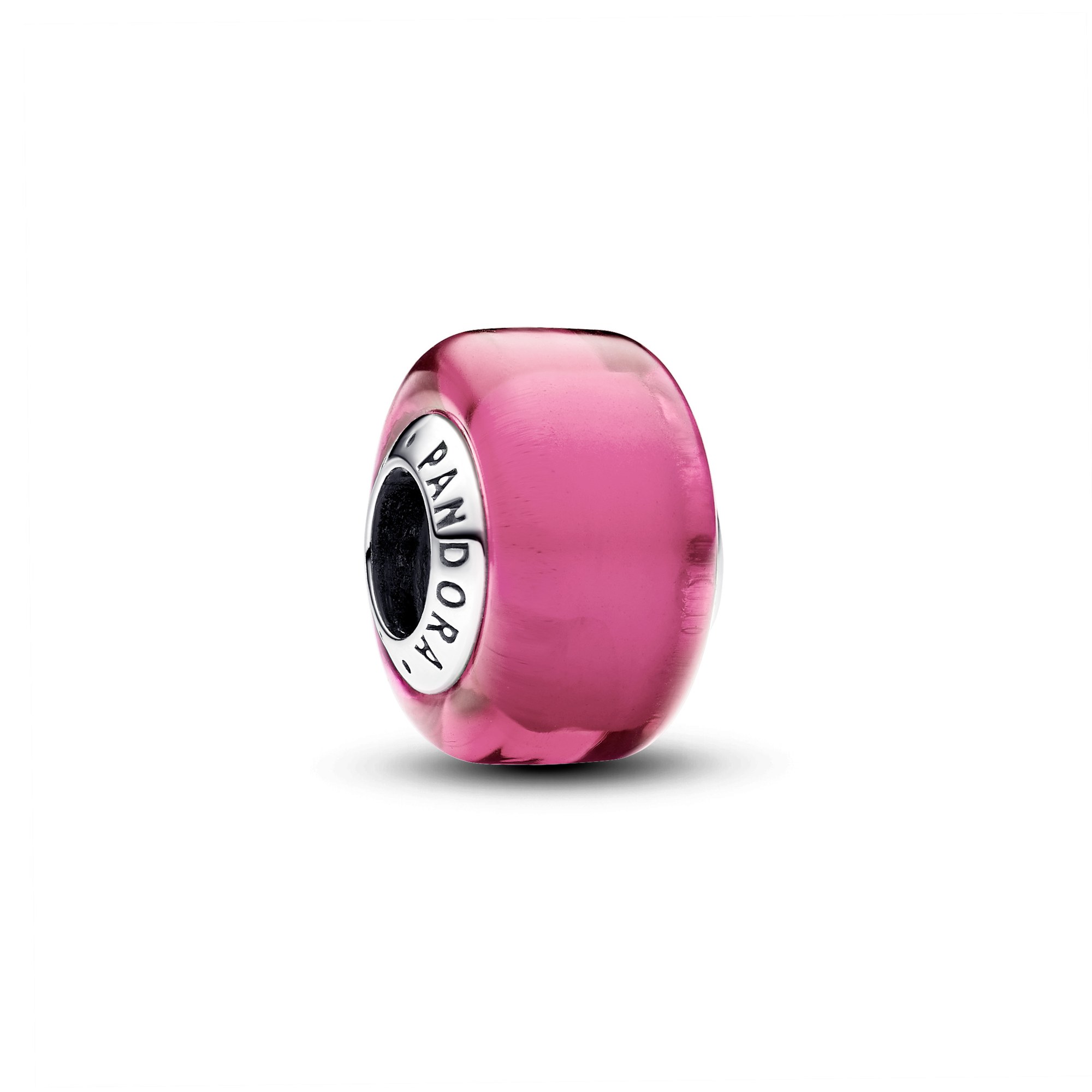 Pandora Rosafarbenes Murano-Glas Mini-Charm - Sterling Silber - Pink-Rosa