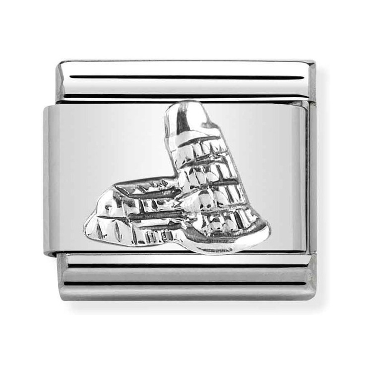 Nomination Composable Classic Charm Schiefer Turm von Pisa - Edelstahl, Sterling Silber