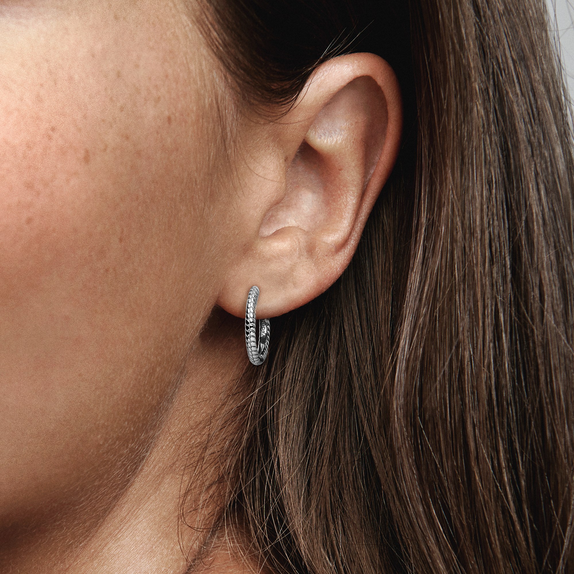 Pandora Kleine Charm-Ohrringe - Sterling Silber – Ansicht 4