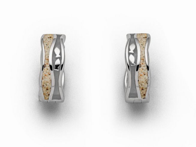 DUR Ohrring Fischschwarm O5334 aus Sterling Silber mit stilvollem Design, welches eine Wellenform und sanfte Farbtöne kombiniert, ideal für einen eleganten Look.